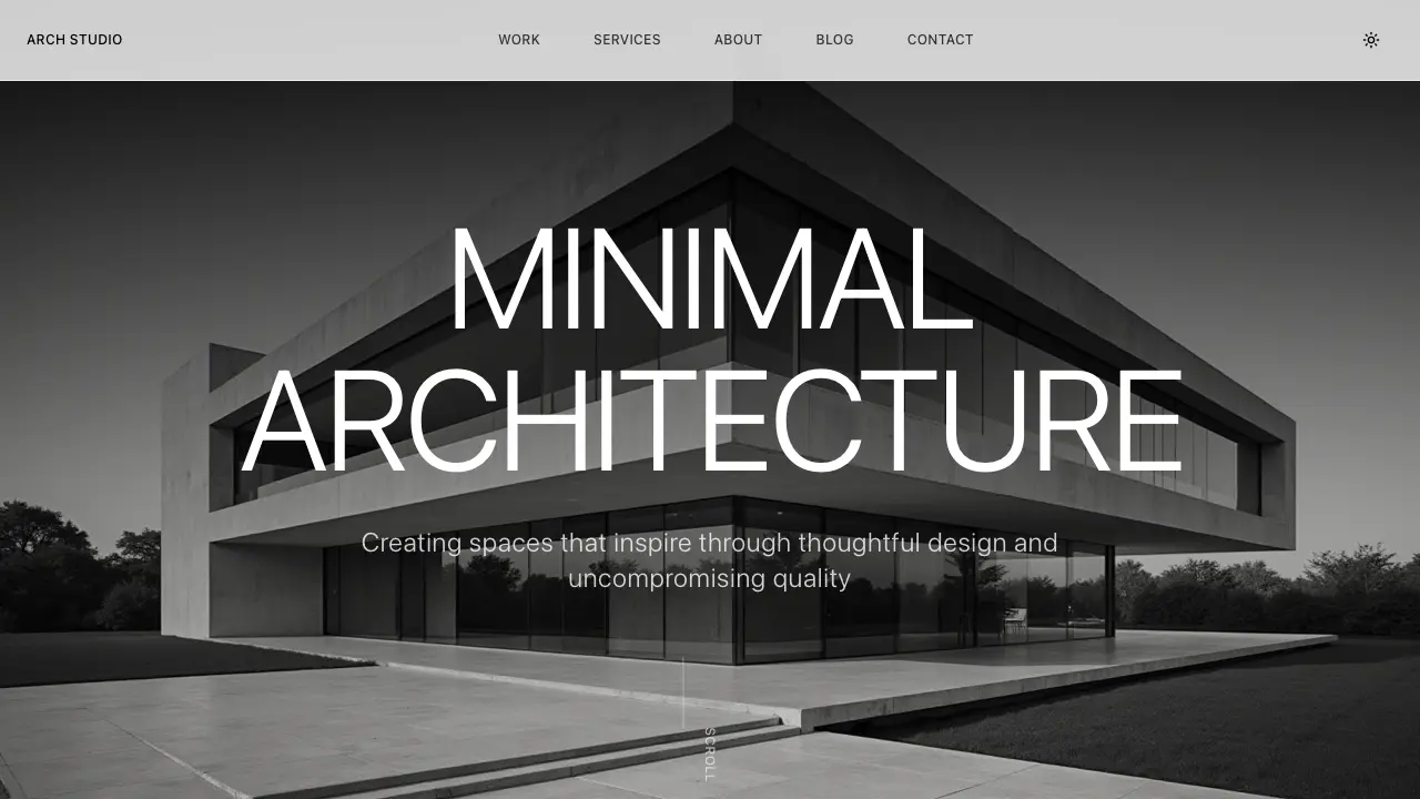 Screenshot of Architect Portfolio Website Template